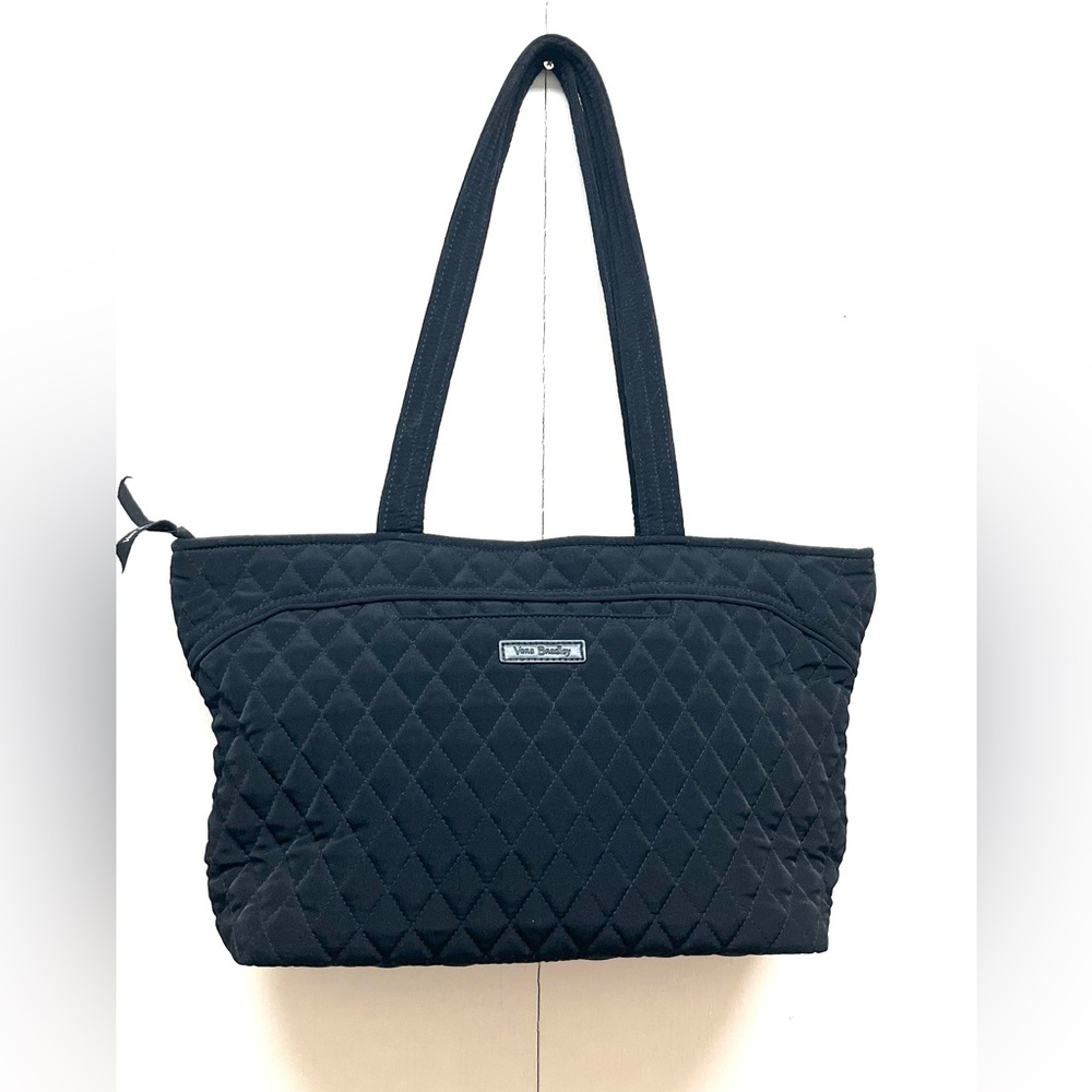 Vera Bradley quilted Signature Black Tote, medium